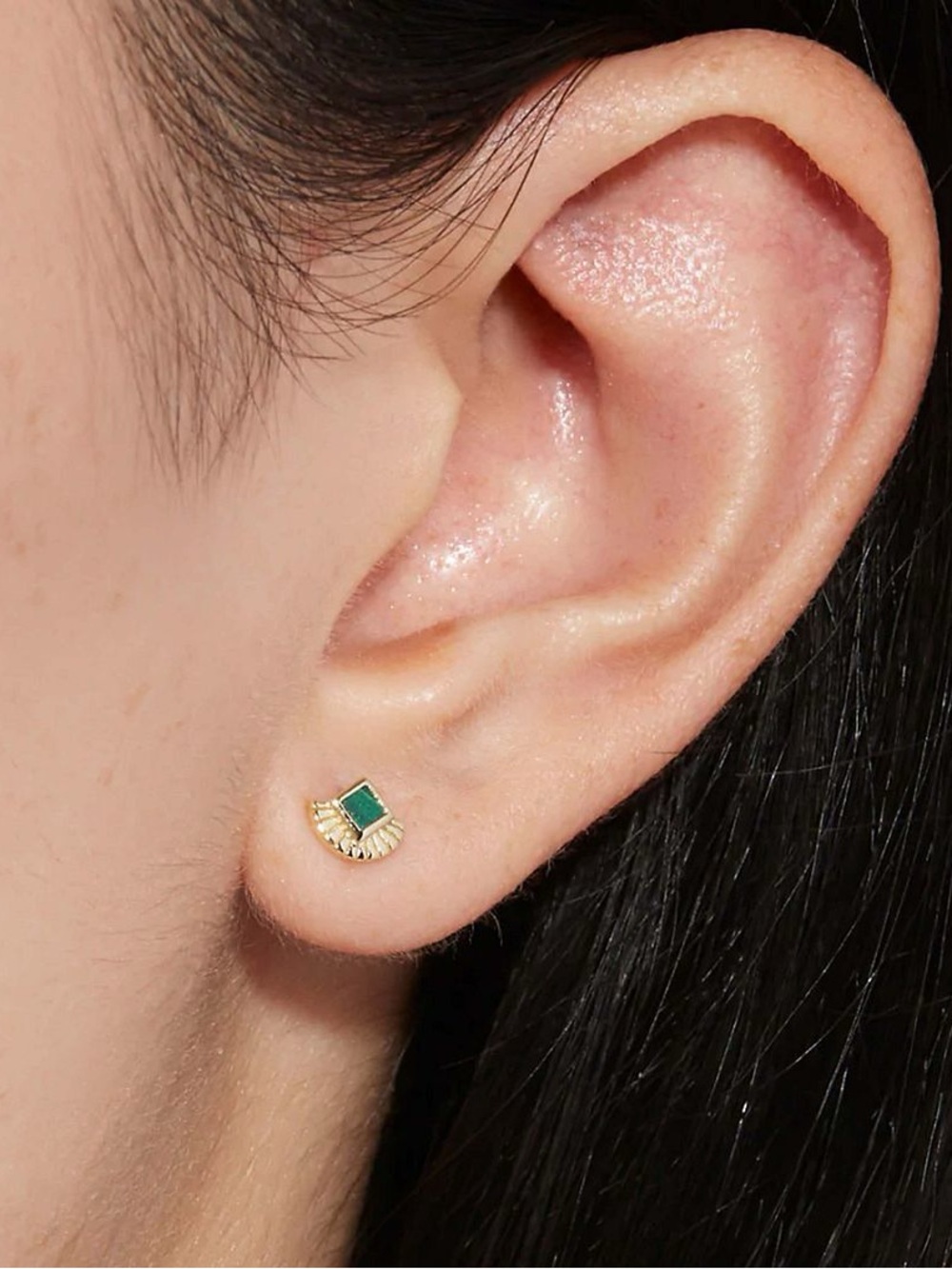 Ana Luisa Malachite Stud Earrings